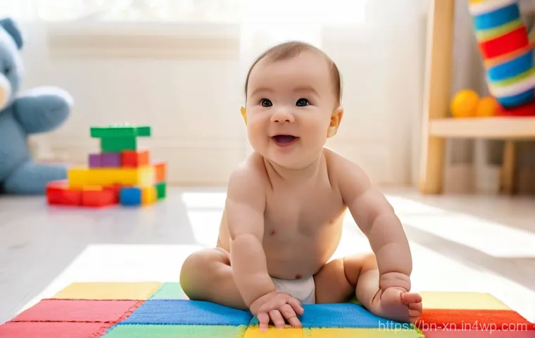 다양한 선택 기준의 비교 분석 - **Prompt:** A cheerful baby, approximately 10 months old, sitting happily on a soft, colorful playma...