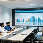 Home 22 선택 기준 명확화와 조직 문화 - A modern Bengali office environment where a diverse team of professionals is engaged in a productive...